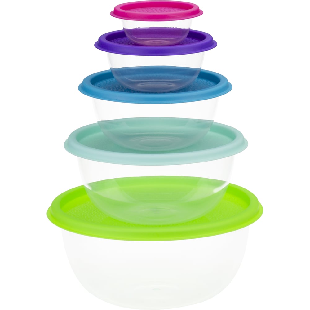 Изображение товара Набор мисок IDEA РАДУГА 5шт М 1308 разноцветный для кухни и хранения