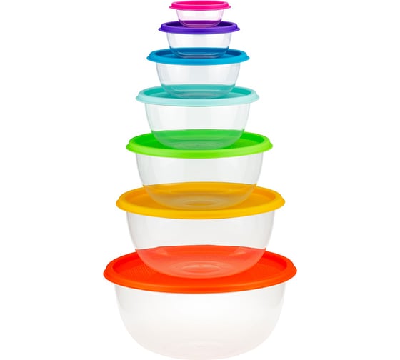 Изображение товара Набор мисок IDEA РАДУГА 7шт М 1310