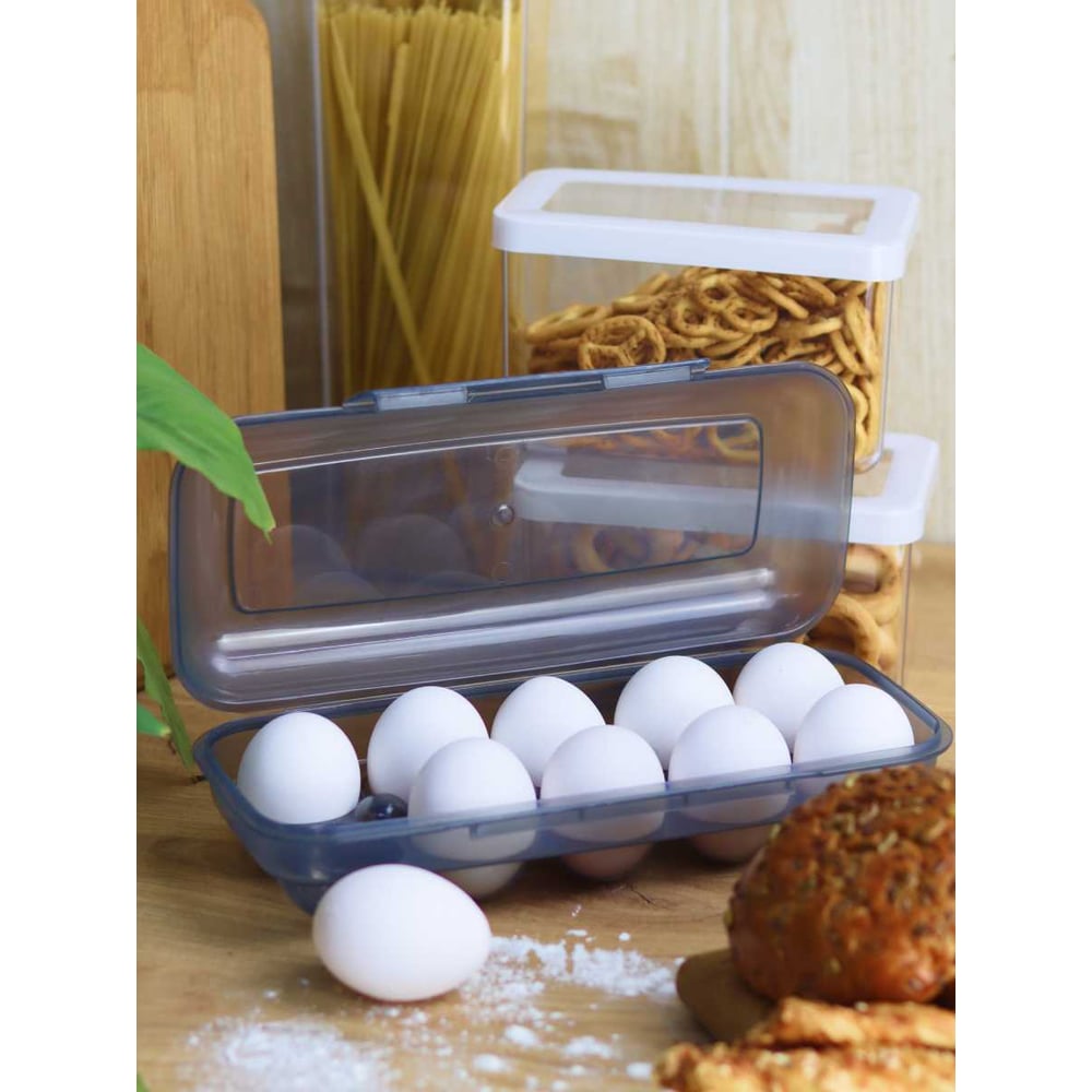 Изображение товара Контейнер для яиц IDEA на 10 штук М 1209 из полипропилена серый