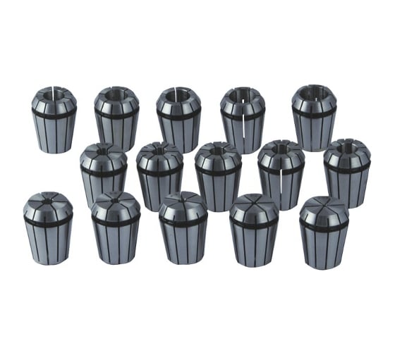 Изображение товара Набор цанг ER25 15 шт. (1-16 мм) для цангового патрона ER25 Optimum 3441109