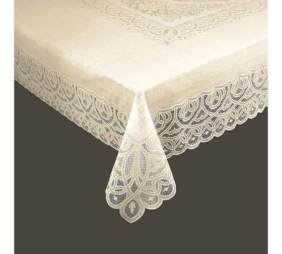Изображение товара Готовая скатерть Towa Ажурная Imperial прямоугольная 140x200 см, бежевый 5174