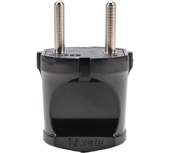 Изображение товара Электрическая вилка MAKEL без заземления, черный 10051