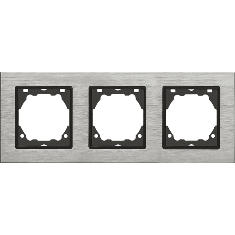 Трехместная рамка Vesta Electric, цвет серебристый металлик FRM050301STA Exclusive Silver Metallic - фото 1