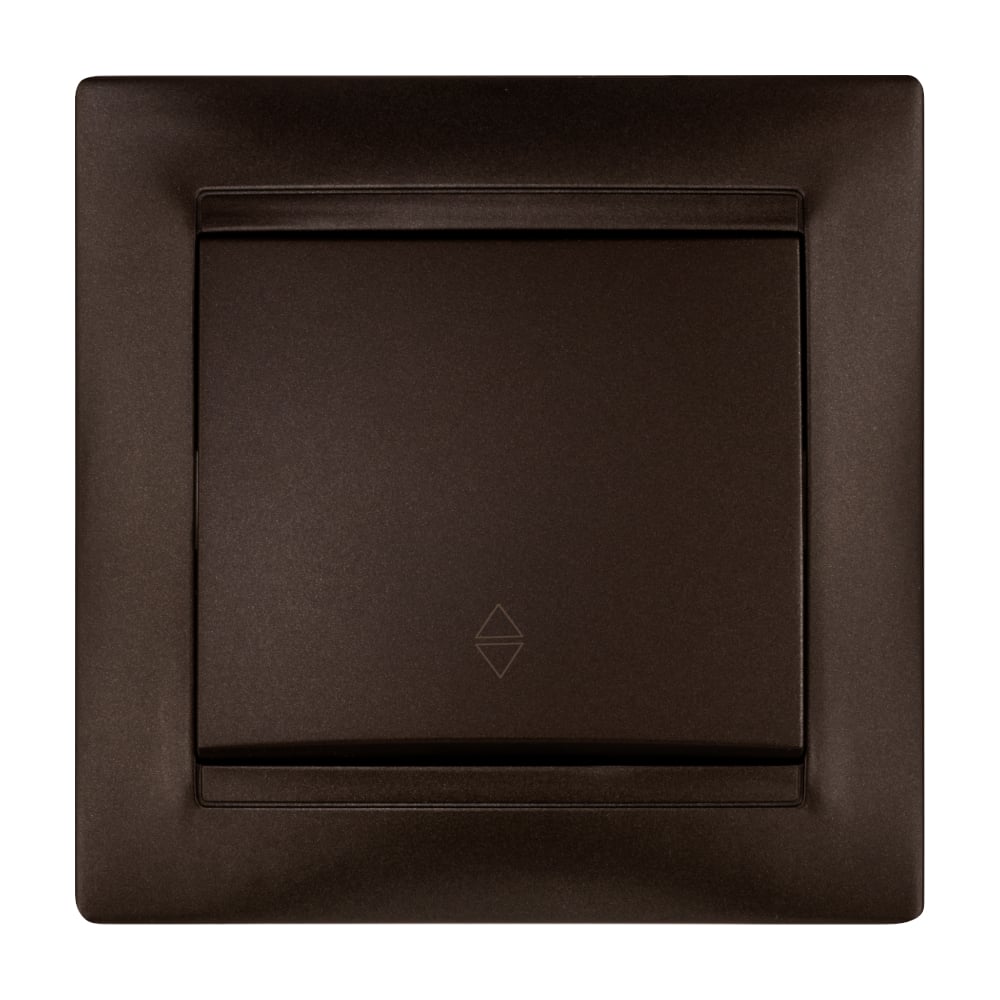 Изображение товара Одноклавишный проходной выключатель TDM ELECTRIC серия Лама 10А шоколад