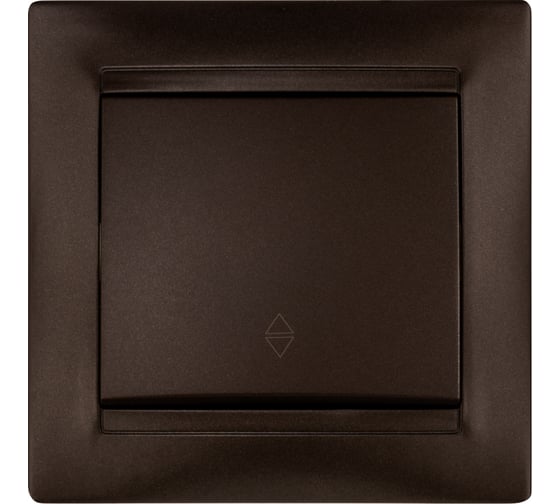 Изображение товара Выключатель на 2 направления 1 клавишный TDM ELECTRIC 10А, шоколад, серия "Лама" SQ1815-0506