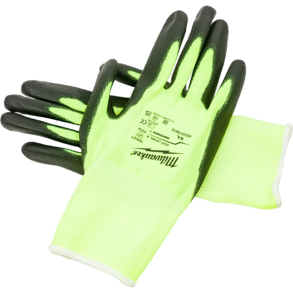 Сигнальные перчатки Milwaukee перчатки противоскользящие для занятий йогой салатовый
