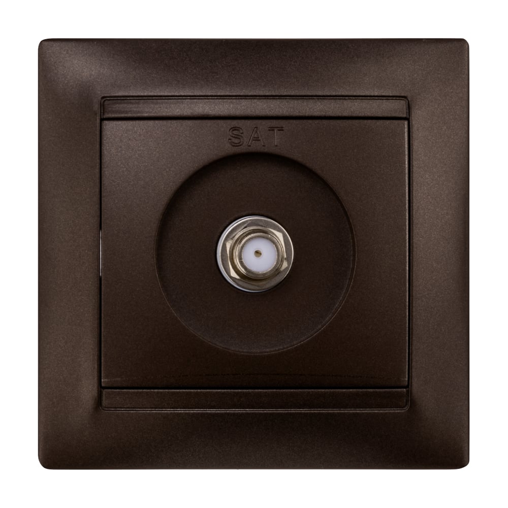 Изображение товара Розетка TDM ELECTRIC SAT F-разъем 0-2400МГц коричневая внутренняя монтаж