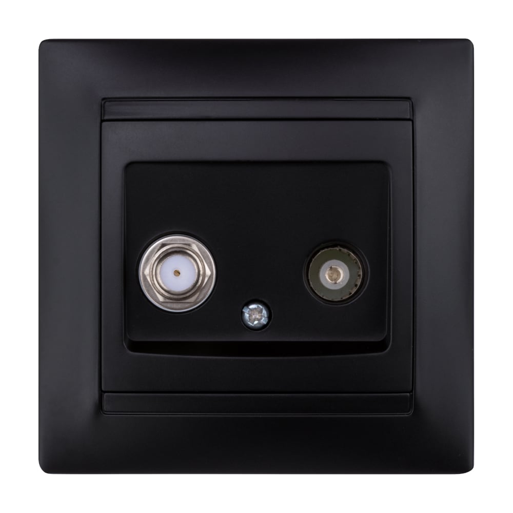 Изображение товара Розетка TDM ELECTRIC TV мама + SAT F-разъем графит серия Лама SQ1815-0620
