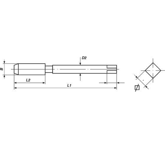 Изображение товара Метчик для вставки VOELKEL STI М6 шаг 1,0 мм HSS-G V03009