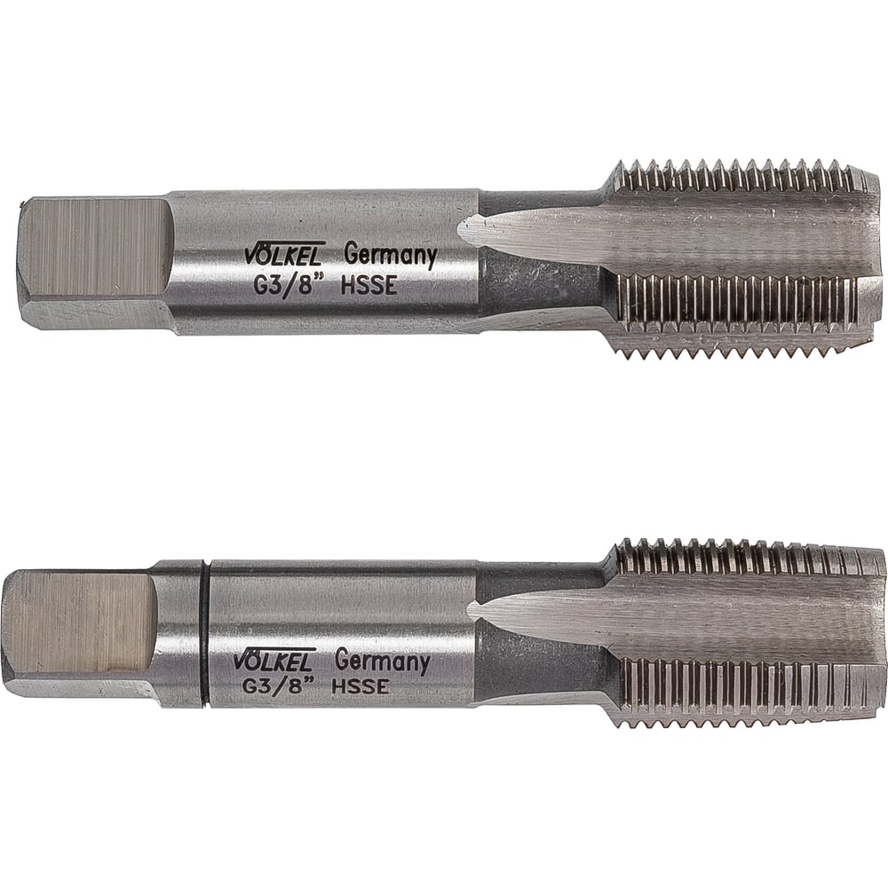 Изображение товара Набор метчиков VOELKEL G 3/8 -19 HSSE DIN5157 2 шт