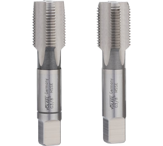 Изображение товара Набор метчиков из 2-х шт. VOELKEL G 3/8 -19 HSSE DIN5157 V55316