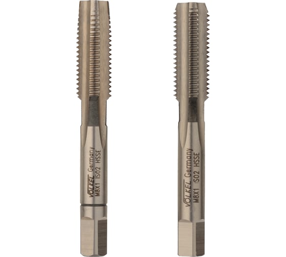 Изображение товара Набор метчиков из 2-х шт. VOELKEL М8 шаг 1,0 мм HSSE DIN2181 V56326