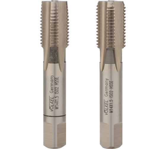 Изображение товара Набор метчиков из 2-х шт. VOELKEL М14 шаг 1,5 мм HSSE DIN2181 V56356