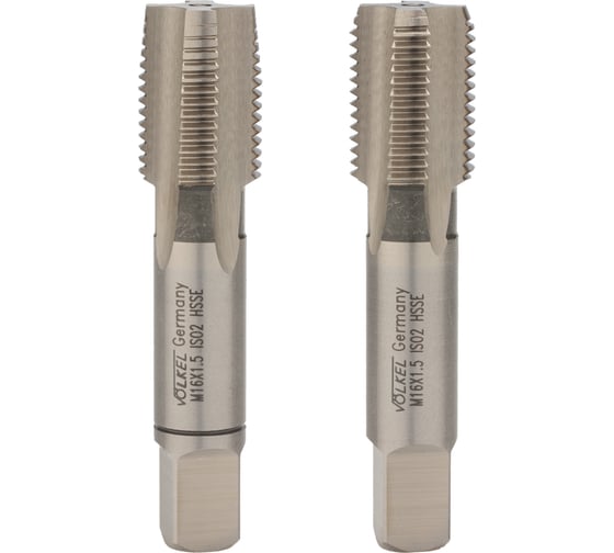 Изображение товара Набор метчиков из 2-х шт. VOELKEL М16 шаг 1,5 мм HSSE DIN2181 V56366