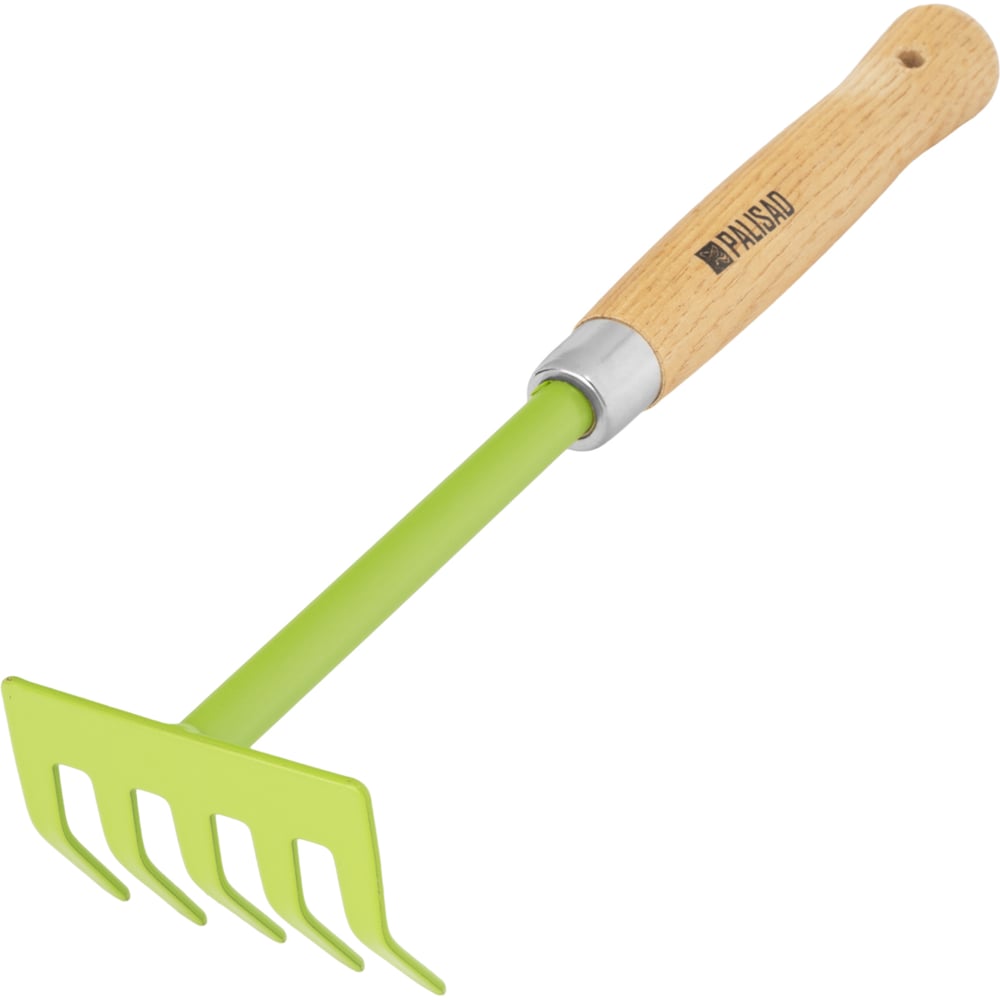 Изображение товара Грабли 5 зубьев PALISAD 90 мм деревянная рукоятка профессиональные садовые инструменты