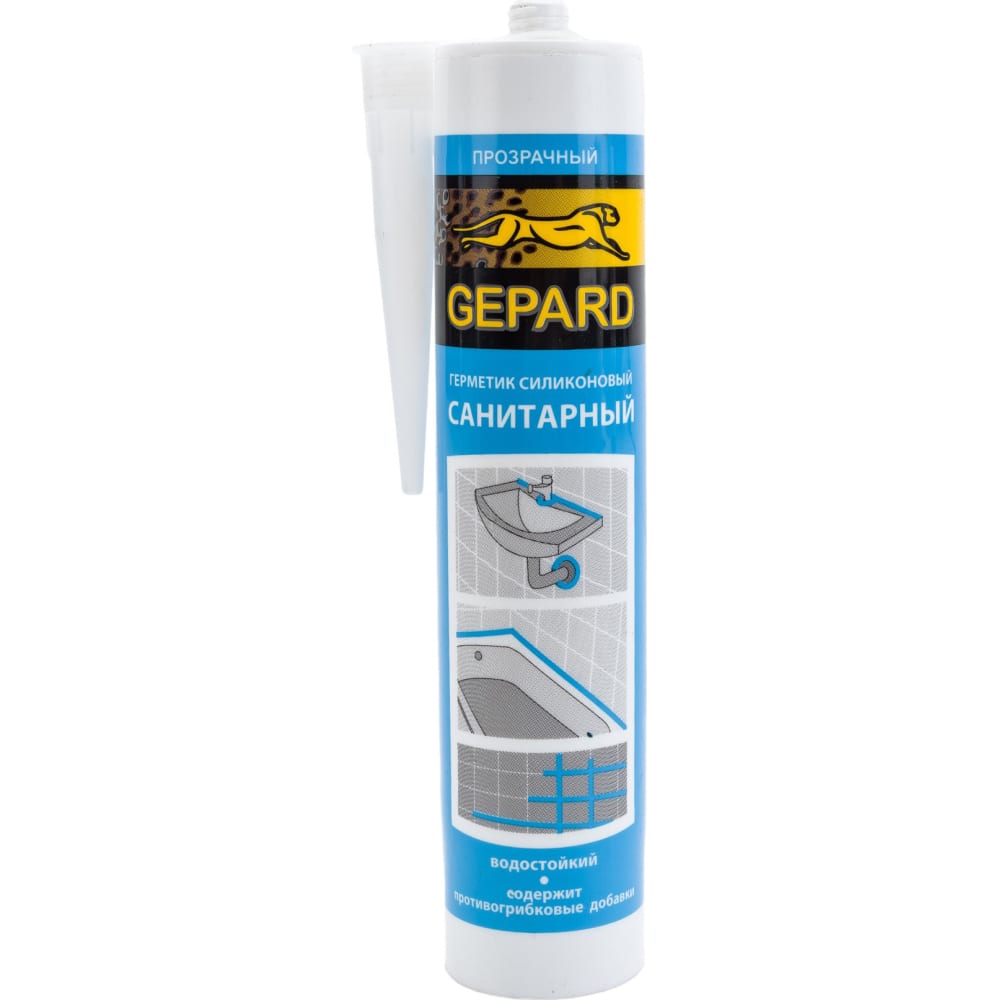 Силиконовый санитарный герметик Gepard силиконовый санитарный герметик для ванной и кухни момент