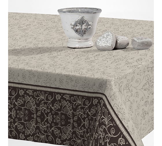Изображение товара Скатерть Protec Textil S.L. Alba Уни серо-бежевый 120x140 см 6133