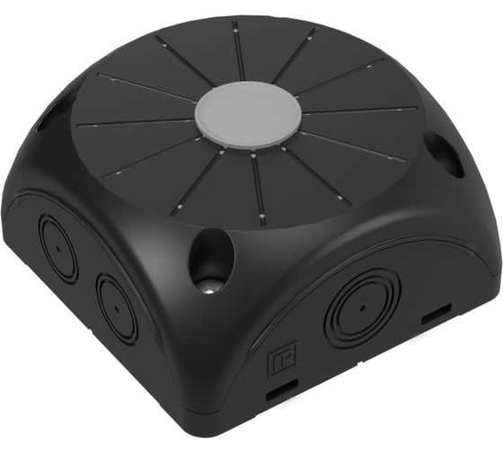 Изображение товара Коробка распределительная для видеокамер для прямого монтажа двухкомпонентная безгалогенная HF чёрная 100х100х50 Промрукав 60-0500-9005