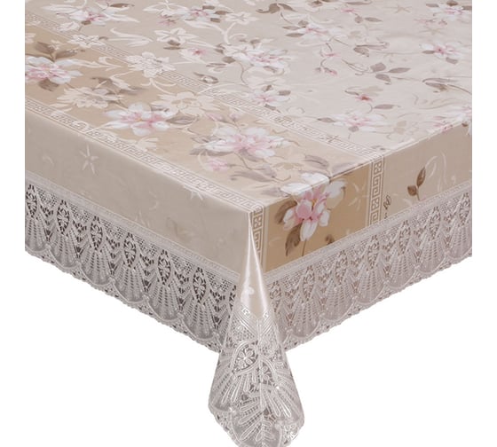 Изображение товара Прямоугольная скатерть Meiwa 132x178 см, белый, бежевый 5141