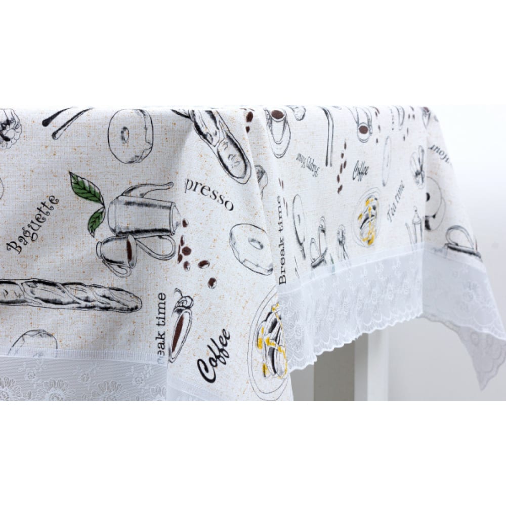 Круглая скатерть Meiwa рождественская елка юбка белый плюш