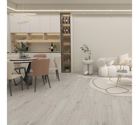 Изображение товара Виниловый пол с подложкой Lamiwood QUARTZWOOD (Дуб Бруклин; класс 43; 5 мм; микрофаска; площадь упаковки 2,24 кв.м) Q-12