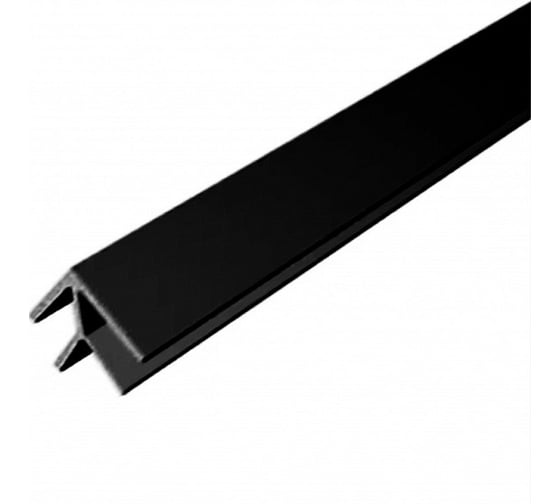 Изображение товара Угловая планка ООО ДЕКОПЛИНТ МЩ елочка 4 мм, черная 2275