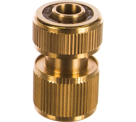 Изображение товара Соединитель латунный быстросъемный для шланга с автостопом 1/2" PALISAD 66240