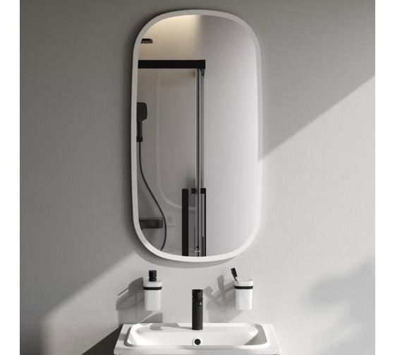 Изображение товара Зеркало AM.PM сложной формы, с контурной LED-подсветкой, ИК- сенсором, вытянутое, 55x100 см M8FMOX0551WGH