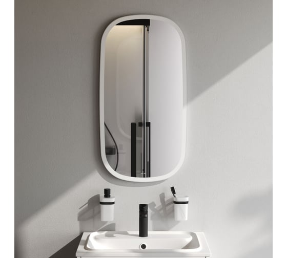 Изображение товара Зеркало AM.PM сложной формы, с контурной LED-подсветкой, ИК- сенсором, вытянутое, 45x86 см M8FMOX0451WGH