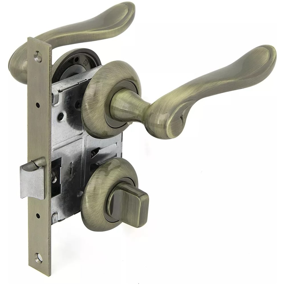 Изображение товара Комплект дверной фурнитуры для межкомнатной двери FZ SET 17L 170 BK AB античная бронза