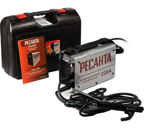 Изображение товара Инверторный сварочный аппарат в кейсе Ресанта САИ 220 65/22