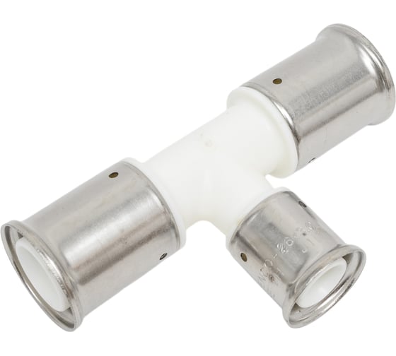 Изображение товара Переходный тройник HENCO уменьшенный в центре, ПВДФ пресс , белый, 32x26x32 10PKW-322632