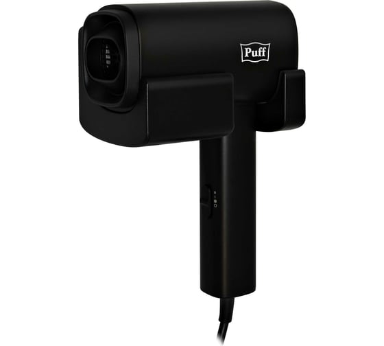 Изображение товара Настенный фен для волос Puff "1601Вl", черный матовый 1405.012