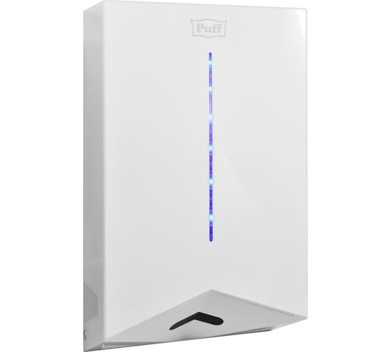 Изображение товара Электросушитель для рук Puff "8801", высокоскоростной, белый, 1,2 кВт 1401.398