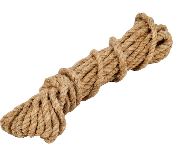 Изображение товара Льнопеньковая веревка СИБРТЕХ D 10 мм, L 10 м, крученая, Рос 94009