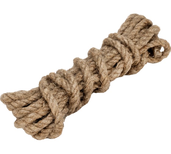 Изображение товара Льнопеньковая веревка СИБРТЕХ D 10 мм, L 6 м, крученая, Рос 94011