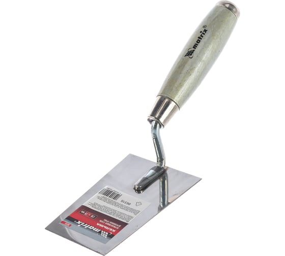 Изображение товара Кельма из нерж. стали, MATRIX, 120х79 мм деревянная ручка// MASTER 86316