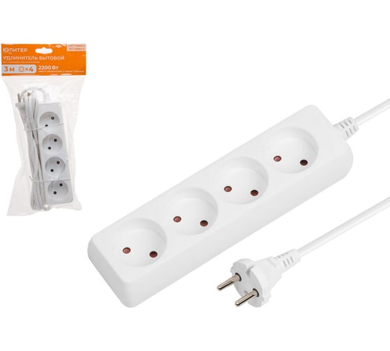 Изображение товара Удлинитель ЮПИТЕР 3 м 4 розетки 2,2 кВт JP8101-25
