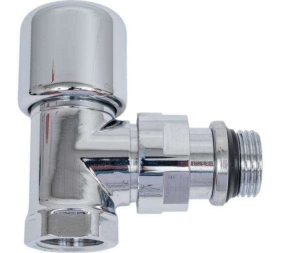 Изображение товара Термостатический вентиль FAR Lady угловой, 1/2" ВР, серебро EPDM FL 0148 12P