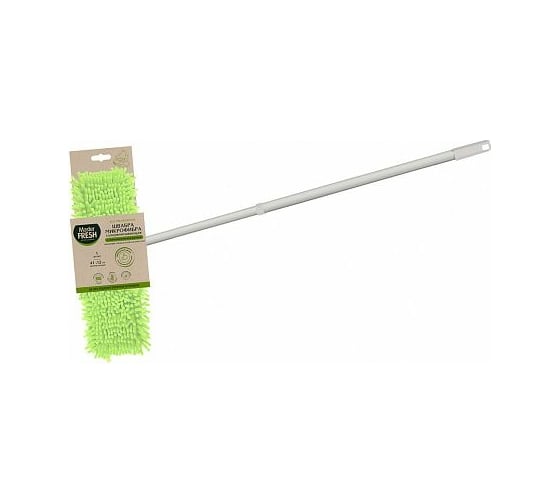 Изображение товара Телескопическая швабра для пола MASTER FRESH Эко насадка 41x12 см, микрофибра, длинный ворс 226584