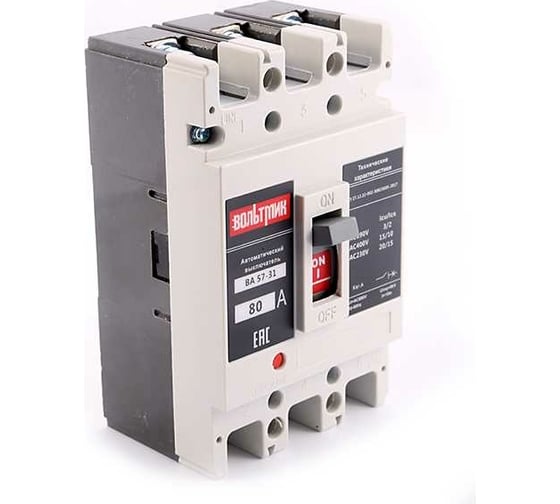 Изображение товара Автоматический выключатель ВТМ (S) ВА 57-31 340010 80А ВТМ00021083