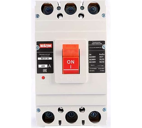 Изображение товара Автоматический выключатель ВТМ (S) ВА 57-39 340010 400А 4000 ВТМ00021101