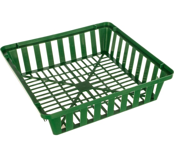 Изображение товара Посадочная корзина 29х29х7 см Без бренда квадратная пластмассовая 65080