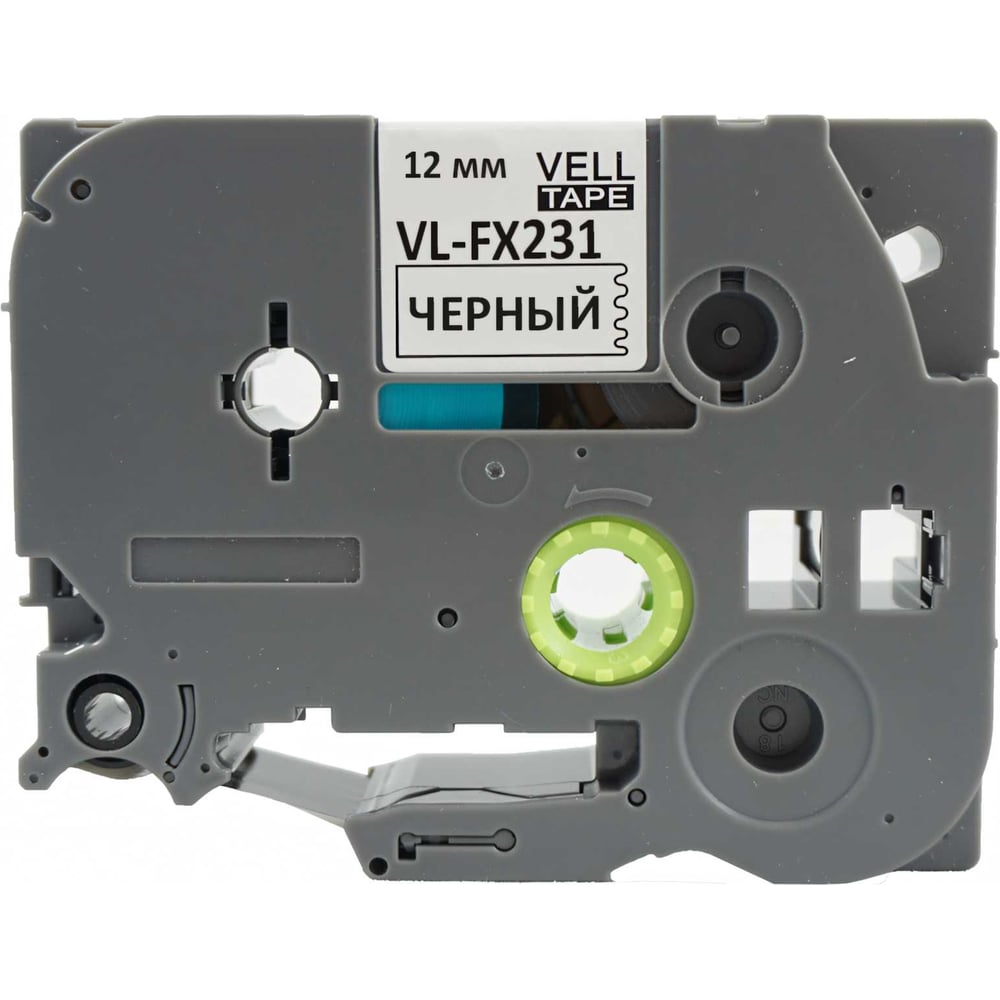 Изображение товара Лента Vell VL-FX231 Brother TZE-FX231 12 мм черная на белом для принтеров