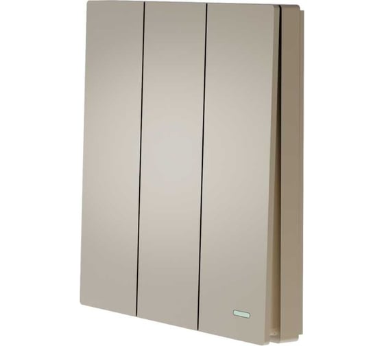 Изображение товара Беспроводной 3-клавишный выключатель GRITT Evolution золотистый IP67, без реле 14009