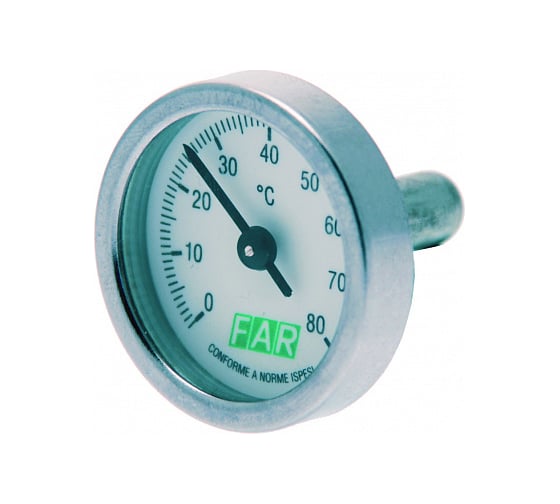 Изображение товара Биметалический термометр без фиксатора для шаровых кранов FAR  0-120С FA 2653 120