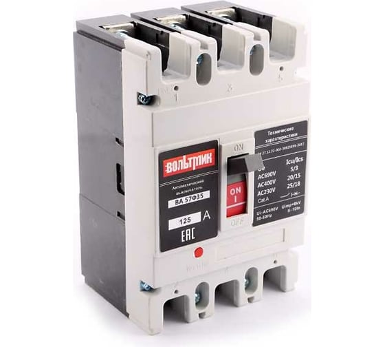 Изображение товара Автоматический выключатель ВТМ (S) ВА 57Ф35 340010 125А 1250 ВТМ00021092