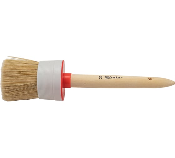 Изображение товара Круглая кисть MTX №20, натуральная щетина, деревянная ручка// 82090