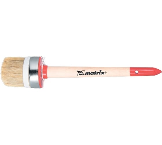 Изображение товара Круглая кисть MTX Профи №10, натуральная щетина, деревянная ручка / 82047