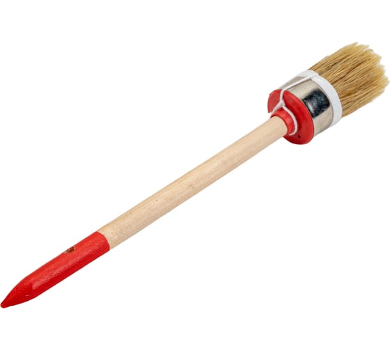 Изображение товара Круглая кисть MTX Профи №6, натуральная щетина, деревянная ручка / 82044